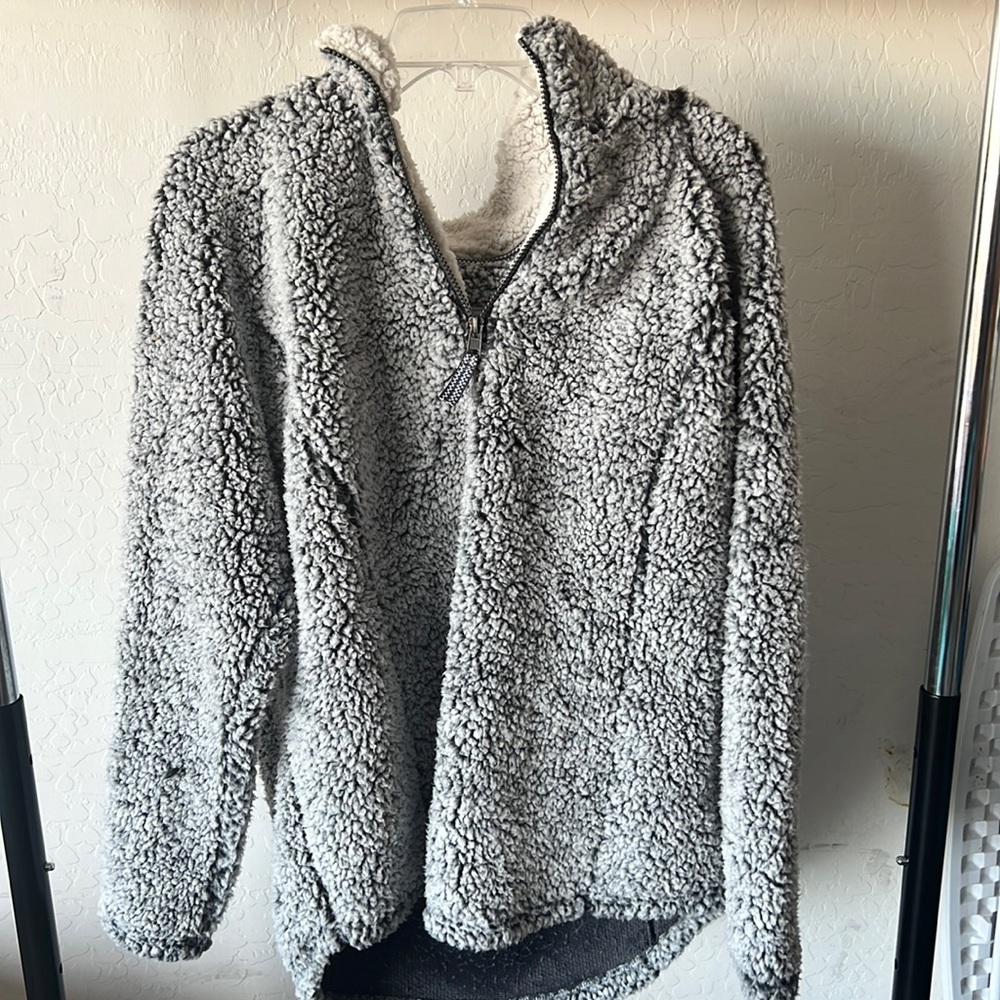 Black/White /Gray Fuzzy Jacket